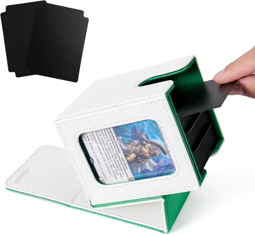 Miniatura 29 de Venssu MTG Caja de Mazos para Exhibición Commander, Caja de Mazos de Cartas que Cabe 100 Cartas con Doble Funda, Caja de Almacenamiento de Cartas