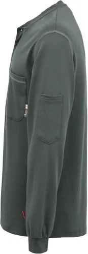 Miniatura 54 de KONRECO Camisas FR para hombre resistentes al fuego/ignífugo CAT2 7oz algodón dos tonos y camisa Henley