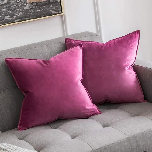 Miniatura 40 de MIULEE Paquete de 2 fundas decorativas de cojines de poliéster suave, fundas de almohada cuadradas cómodas y suaves para sofá, sillón, dormitorio