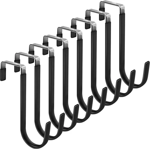 Miniatura 8 de FYY Ganchos para colgar sobre la puerta, paquete de 4 ganchos de goma para evitar arañazos, ganchos organizadores resistentes para sala de estar