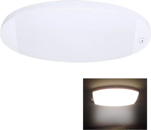 Miniatura 8 de Facon Luz interior LED brillante de 12 V con interruptor, longitud: 9-1/4 pulgadas, DDS01-608, lámpara de techo ovalada para montaje en superficie