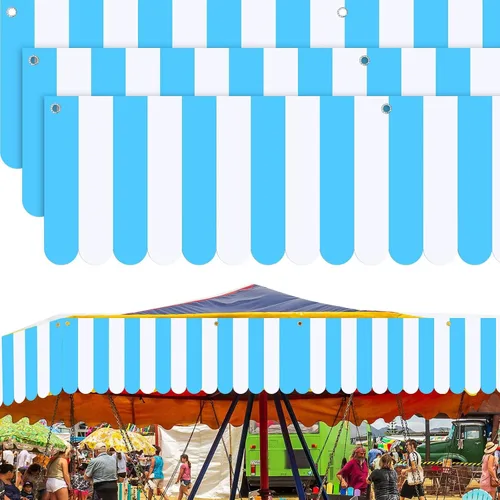 Miniatura 7 de Preboun 3 piezas de decoración de toldo de carnaval, tienda de campaña de circo, decoraciones colgantes de carnaval, pancarta de concesión, toldo