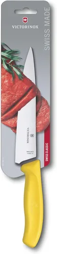 Miniatura 6 de Victorinox Swiss Classic, Cuchillo de trinchar, hoja extraafilada, borde recto, 7.5 in, mango de plástico, acero inoxidable, amarillo