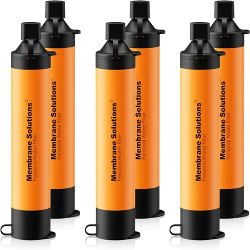 Miniatura 10 de Membrane Solutions Filtro de agua de paja S1, certificado NSF/ANSI 42 y 372 y 401, equipo portátil de filtración de supervivencia, preparación