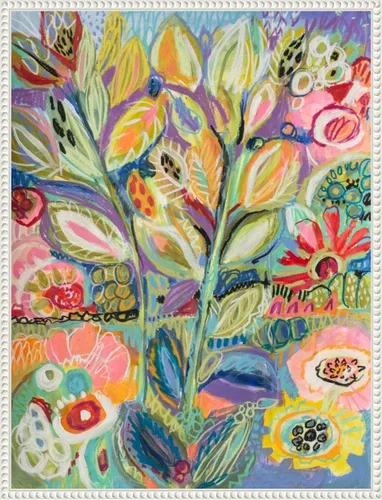 Miniatura 19 de Amanti Art Lienzo enmarcado para pared, 24 x 18 pulgadas, jardín de fantasía II, por Karen Fields, lienzo enmarcado para pared, arte abstracto