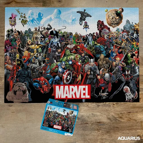 Miniatura 3 de AQUARIUS Marvel Puzzle Cast (rompecabezas de 3000 piezas) – Mercancía y coleccionables con licencia oficial de Marvel – Sin deslumbramiento – Ajuste