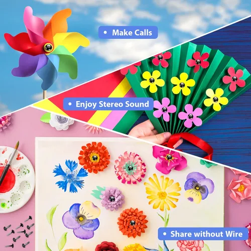 Miniatura 6 de 100 piezas de sujetadores de papel de latón, sujetadores redondos, mini clavos de metal para niños, manualidades, manualidades, proyecto escolar