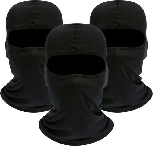 SUNLAND Pasamontañas - Mascarilla facial para motocicleta, ciclismo, esquí, bandana para senderismo, patineta y cabeza, paquete de 3