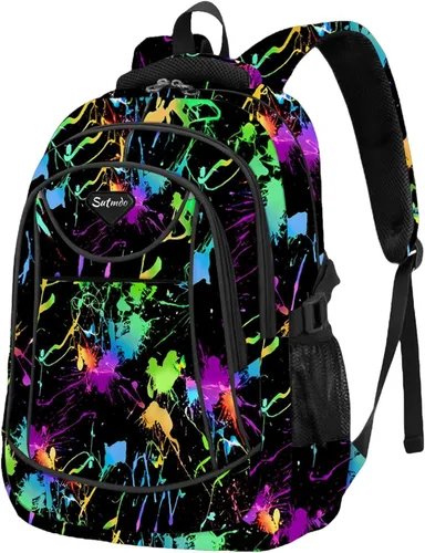 Miniatura 14 de Mochilas ligeras casuales para niños y niñas, mochilas escolares, mochila para laptop de 15 pulgadas, bolsa de viaje