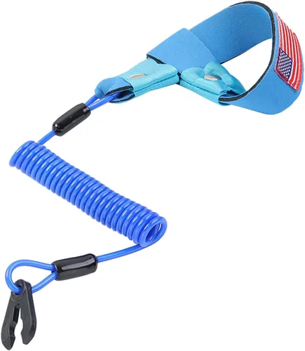 Miniatura 12 de Cordón para interruptor de barco para todos los Yamaha Jet Ski Waverunner, motor fuera de borda marino, correa de muñeca de amarre de parada de Rojo