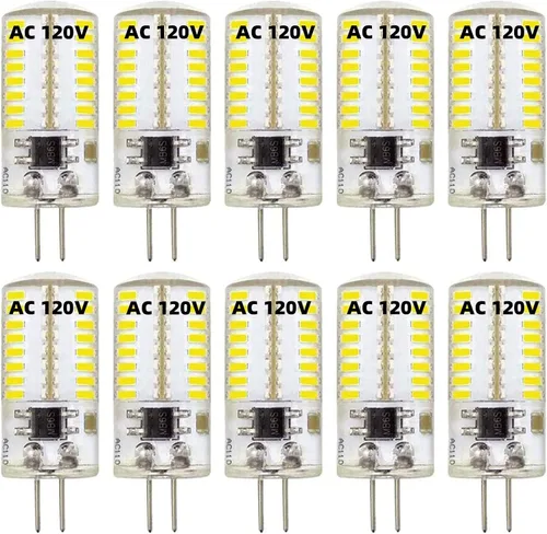 Miniatura 9 de ZHENMING Bombilla LED G4 de 110 V - 130 V, 120 V, regulable, 3 W (equivalente a halógeno de 20 W, 30 W), lámpara blanca fría de 6000 K