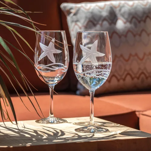 Miniatura 5 de Rolf Glass Starfish - Copas de vino multiusos de 18 onzas, juego de 4 copas de vino grandes, sin plomo, copas de vino grandes grabadas, fabricadas