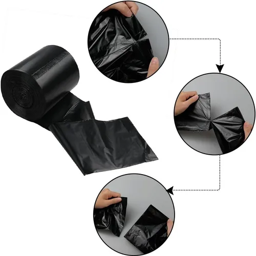 Miniatura 2 de Bolsa de basura de cocina de 10 galones, forros negros para papeleras, 170
