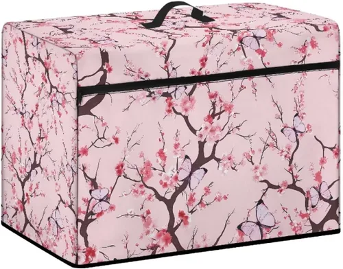 Miniatura 38 de Funda para máquina de coser con estampado floral, estilo bohemio, resistente a las manchas, ligera, impermeable, cubierta antipolvo con bolsillos