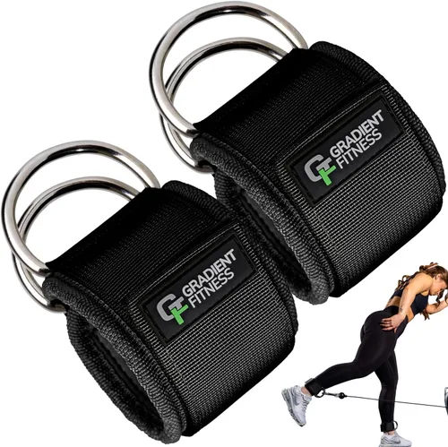 Gradient Fitness Correas de tobillo (paquete de 2) | Correa de tobillo para máquina de cable, bandas de tobillo para entrenamiento, correa de