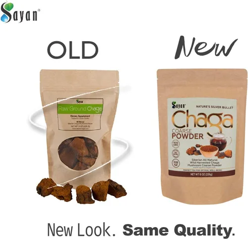 Miniatura 2 de Sayan Hongos Chaga Siberianos Puros en Trozos Crudos con Costra Negra 8 Oz / 223 g – Té Antioxidante Premium Recolectado en la Naturaleza para Apoyo