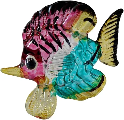 Miniatura 10 de 1shopforyou Figura de cristal soplado, figura de pez marino tropical, arte en miniatura, colección de vida marina, decoración de acuario, animal