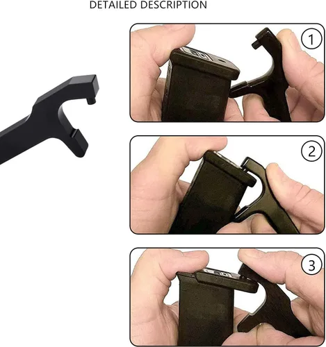 Miniatura 7 de HEKAGURA Tools Kit for Glock, Front Sight Remove Pin Punch Magazine Disassembly Tools for Glock 17 19 19x 26 27 43 43x Accessories Dorado