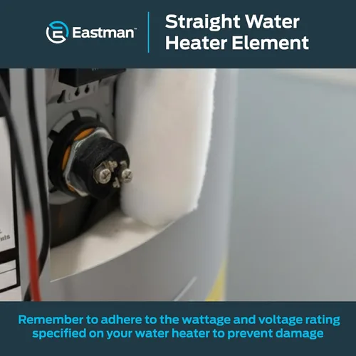 Miniatura 6 de Eastman Elemento calentador de agua eléctrico recto de 120 V x 1500 W de alta densidad, elemento de calentamiento de agua caliente con funda