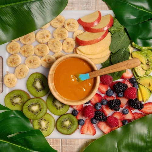 Miniatura 7 de Avanchy Cucharas de entrenamiento para bebés de bambú y silicona, sin BPA, punta suave, fácil de encías, utensilios de alimentación de primera etapa