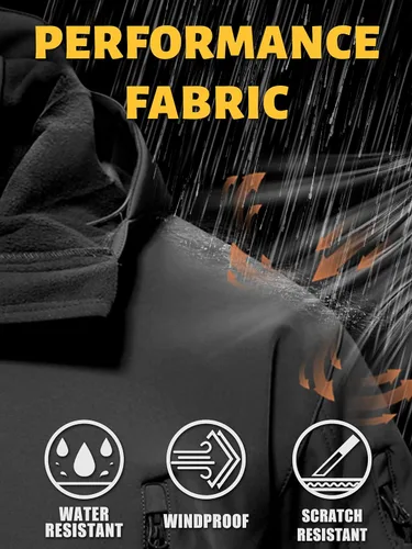 Miniatura 2 de TACVASEN Chaquetas de lluvia tácticas militares para hombre, de forro polar cálido, softshell, con capucha, snowboard