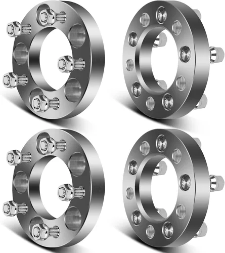 Miniatura 12 de SCITOO 2 adaptadores de rueda de 5 x 4.5 a 5 x 4.75 pulgadas, orificio de 1 pulgada, pernos de 2.913 in de 12 x 1.5 y 5 lengüetas, espaciadores