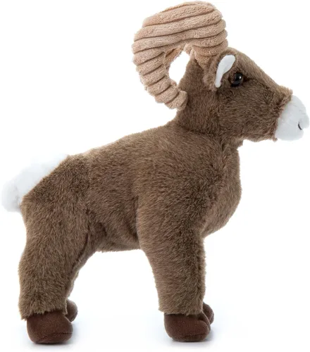 Miniatura 12 de The Petting Zoo Peluche de oveja de cuerno grande, regalos para niños, animales del zoológico Wild Onez, juguete de peluche de oveja, 12 pulgadas