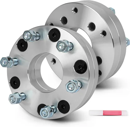 Miniatura 15 de SCITOO 2 adaptadores de rueda de 5 x 4.5 a 5 x 4.75 pulgadas, orificio de 1 pulgada, pernos de 2.913 in de 12 x 1.5 y 5 lengüetas, espaciadores