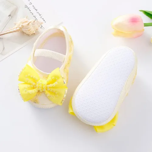 Miniatura 5 de DDDHL Zapatos para bebés, zapatos de princesa, lisos, con diadema suave, para bebés y niñas de 0 a 18 meses