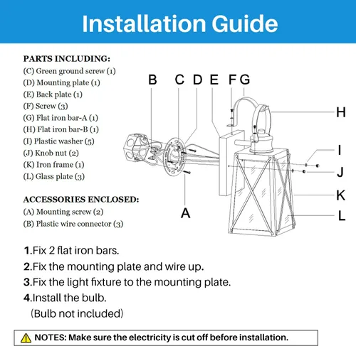 Miniatura 6 de Log BARN Faroles de pared para exteriores, aplique de 1 lámpara, lámparas exteriores de montaje en pared, luces de porche en acabado negro