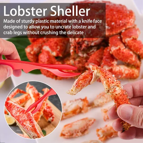 Miniatura 4 de suoundey Juego de herramientas para mariscos con cascanueces de langosta, pinzas de cangrejo de acero inoxidable, tenedor de patas de cangrejo
