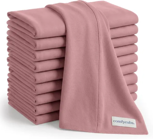 Miniatura 7 de Comfy Cubs - Juego de 10 paños para eructos de bebé - Grandes, 6 capas, 100% algodón ultraabsorbente para baba, saliva y desordenes de bebés recién