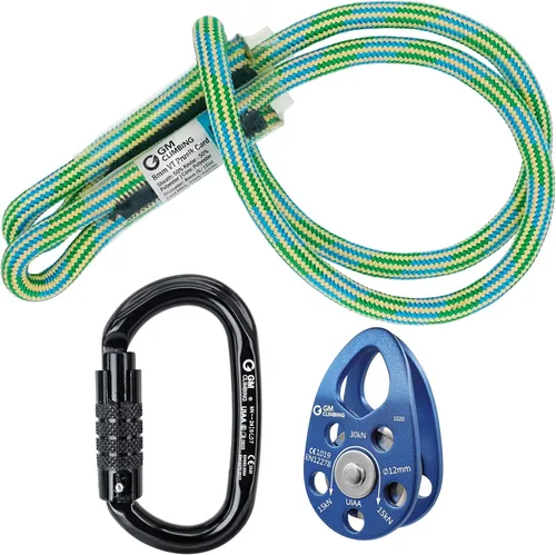 Miniatura 11 de GM CLIMBING Polea micro 30kN CE UIAA de la mejilla del oscilación certificada