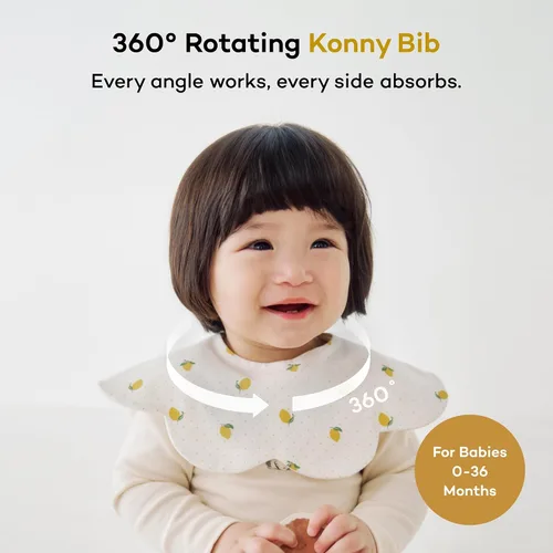 Miniatura 2 de Konny Baby Bib 3/5/7-Pack Set, 360 ° Rotate, Soft and Absorbent Drooling for Toddler Boys Girls Baby Essentials
