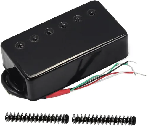 Miniatura 5 de FLEOR Juego de pastillas de guitarra Humbucker cerámica para cuello + puente de guitarra negra compatible con guitarra eléctrica estilo LP Juego