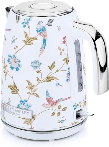 Miniatura 11 de Laura Ashley Hervidor eléctrico de acero inoxidable de 1.7 litros – Hervidor eléctrico de hervir rápido de 1500 W para agua hirviendo – Hervidores