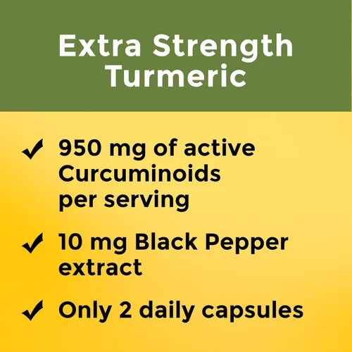 Miniatura 4 de Nature Made Curcumina de cúrcuma extra fuerte con pimienta negra, 1000 mg de extracto de cúrcuma por porción