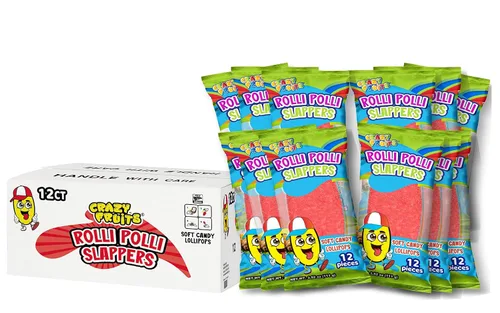 Miniatura 2 de Crazy Fruits Rolli Polli Slappers 12 bolsas de 12