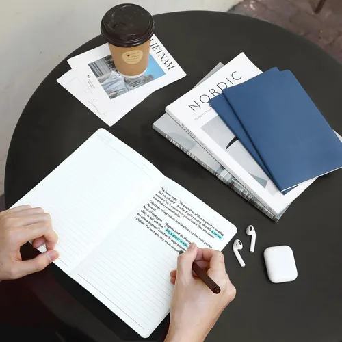 Miniatura 6 de EUSOAR Diarios para cuadernos, paquete de 24 cuadernos A5 de 5.5 x 8.3 pulgadas, 60 páginas/30 hojas de tapa blanda con rayas universitarias, 100
