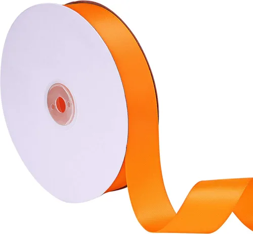 Miniatura 8 de Cinta de satén de doble cara de 1 pulgada de 50 yardas para decoración de fiestas, accesorios para el cabello, costura, envoltura de regalos (negro)