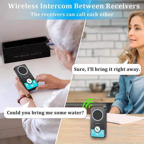 Miniatura 5 de Timbre inalámbrico con altavoz de audio de 2 vías, timbre de puerta de conversación natural manos libres, rango de 1300 pies, volumen de 8 niveles