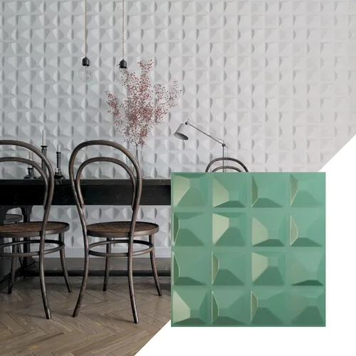 Miniatura 10 de Ekena Millwork 19 5/8 pulgadas de ancho x 19 5/8 pulgadas de alto, Tristan EnduraWall decorativo 3D, laguna satinada (cubre 2.67 pies cuadrados).