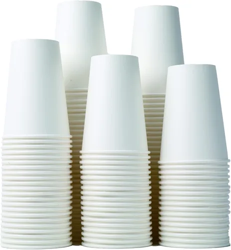 Vasos de papel de 8 onzas, paquete de 300 unidades, duraderos, a prueba de fugas, seguros para bebidas calientes o frías, tazas de café de papel,