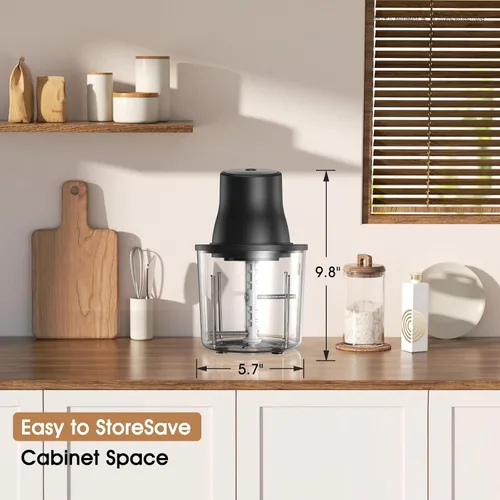 Miniatura 8 de Procesadores de alimentos, trituradora de pollo eléctrica 2 en 1 y picadora de alimentos con motor de cobre de 250 W, cuencos de 1.5 L y 2 cuchillas