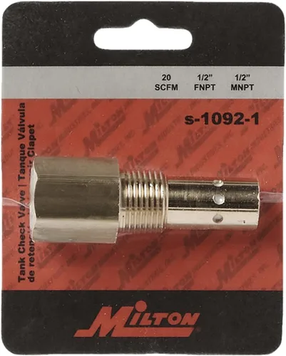 Miniatura 2 de Milton S-1092-1 Válvula de retención del tanque del compresor del 1/2" NPT