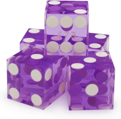 Miniatura 4 de Juegos de dados estilo casino - 0.748 in grado profesional AAA serializado seguridad con bordes de navaja - verde lijado - de CGS