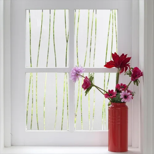 Miniatura 11 de Finnez Película esmerilada para ventana, no adhesiva, película de privacidad de adherencia estática para vidrio, sin pegamento, adhesivo decorativo