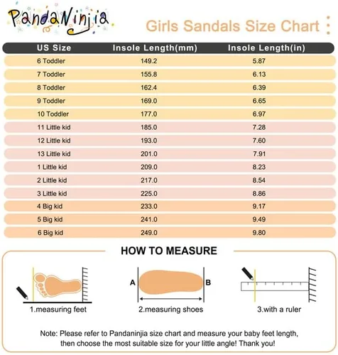 Miniatura 6 de PANDANINJIA Sandalias de verano para niñas Monica con punta abierta, zapatos planos de vestir para niños pequeños y grandes