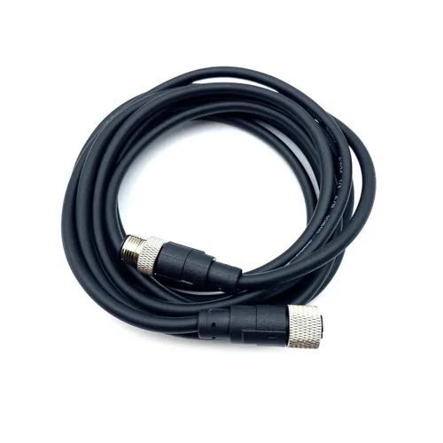 Miniatura 6 de Cable conector macho a hembra M12, un código de alambre de moldeo recto hembra a macho Sensor de aviación Cable eléctrico de PVC 250V 4A AC/DC Cable