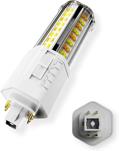 IDO Bombilla LED G24q de 4 pines – 18 W 2400 lúmenes regulable (3000 K/3500 K/4000 K/5000 K/6500 K) 42 W CFL bombilla LED de repuesto PL para baño,